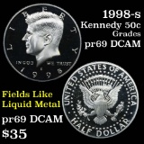 1998-s Kennedy Half Dollar 50c Grades GEM++ Proof Deep Cameo