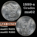 Key date 1889-s Morgan Dollar $1 Grades Select Unc.  Key date Morgan dollar.