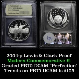 2004-p Lewis & Clark Modern Commem Dollar $1 Graded Perfection, Gem++ PR DCAM by USCG