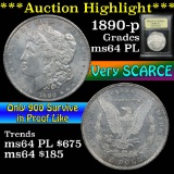 ***Auction Highlight*** 1890-p Morgan Dollar $1 Graded Choice Unc PL by USCG (fc)