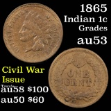 1865 Indian Cent 1c Grades Select AU