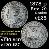 1878-p Rev '79 Morgan Dollar $1 Grades vf+