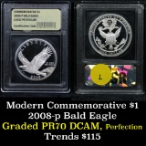 2008-p Bald Eagle Modern Commem Dollar $1 Graded Perfection, Gem++ PR DCAM by USCG