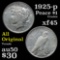 1925-p Peace Dollar $1 Grades xf+