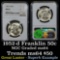 NGC 1952-d Franklin Half Dollar 50c Graded ms64 By NGC
