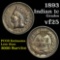1893 Indian Cent 1c Grades vf+