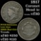 1817 Coronet Head Large Cent 1c Grades vf++