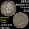 1894 Indian Cent 1c Grades f+