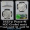 NGC 1923-p Peace Dollar $1 Graded ms62 By NGC