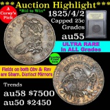 ***Auction Highlight*** 1825/4/2 Capped Bust Quarter 25c Graded Choice AU by USCG (fc)