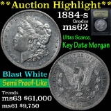 ***Auction Highlight*** Key date 1884-s Morgan Dollar $1 Graded Select Unc By USCG Ultra scarce (fc)