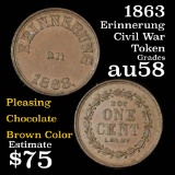 1863 Ebinnebung  Not One Cent Civil War Token Grades Choice AU/BU Slider