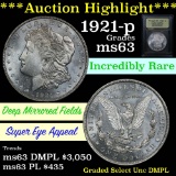 ***Auction Highlight*** 1921-p Morgan Dollar $1 Graded Select Unc DMPL by USCG (fc)