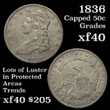 1836 Capped Bust Half Dollar 50c Grades xf (fc)