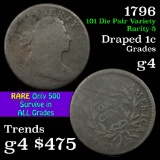 ***Auction Highlight*** 1796 Rev of '94 Draped Bust Large Cent 1c Grades g, Good (fc)