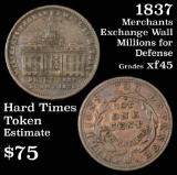 1837 Merchants Exchange Wall Street / Build 1827 Burnt 1835  HT-293  HTT Grades xf+