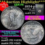 ***Auction Highlight*** Spectacular 1924-p Standing Liberty Quarter 25c Graded GEM FH By USCG (fc)