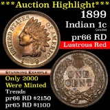 ***Auction Highlight*** 1899 Indian Cent 1c Grades Gem+ RD Proof (fc)