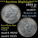 ***Auction Highlight*** 1891-p Morgan Dollar $1 Grades Select+ Unc (fc)