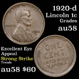 1920-d Lincoln Cent 1c Grades Choice AU/BU Slider