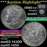 ***Auction Highlight*** 1890-cc Morgan Dollar $1 Graded Select Unc by USCG (fc)