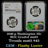 NGC 1946-p Washington Quarter 25c Graded ms65 By NGC