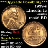 1939-s Lincoln Cent 1c Grades GEM+ Unc RD