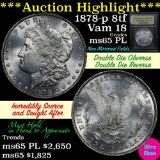 ***Auction Highlight*** 1878-p 8tf Morgan Dollar $1 Vam 18 Graded GEM Unc PL by USCG (fc)