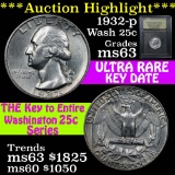 ***Auction Highlight*** Key date 1932-d Washington 25c Graded Select Unc by USCG Ultra rare (fc)