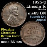 1925-p Lincoln Cent 1c Grades Select Unc BN