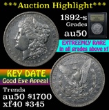 ***Auction Highlight*** 1892-s Morgan Dollar $1 Graded AU, Almost Unc by USCG (fc)