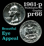 1961 Washington Quarter 25c Grades GEM+ Proof