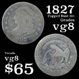Incedibly scarce 1827 Capped Bust Dime 10c Grades vg, very good