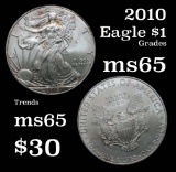 2010 Silver Eagle Dollar $1 Grades GEM Unc