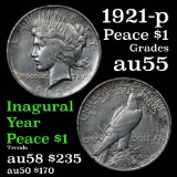 1921-p Peace Dollar $1 Grades Choice AU (fc)