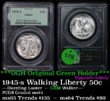 OGH PCGS 1945-s Walking Liberty Half Dollar 50c Graded ms64 by PCGS Dazzling luster