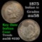 1875 Indian Cent 1c Grades Choice AU/BU Slider (fc)