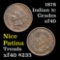 1878 Indian Cent 1c Grades xf (fc)