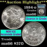 ***Auction Highlight*** 1884-o Morgan Dollar $1 Graded ms66 by ICG (fc)