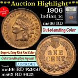 ***Auction Highlight*** 1906 Indian Cent 1c Graded GEM+ Unc RD by USCG (fc)