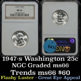 NGC 1947-s Washington Quarter 25c Graded ms66 by NGC