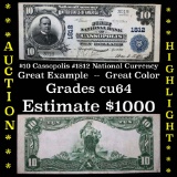 ***Auction Highlight*** $10 Cassopolis #1812 National Currency $10 Grades cu64 (fc)