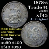 1878-s Trade Dollar $1 Grades xf+ (fc)