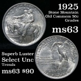 1925 Stone Mountain Old Commem Half Dollar 50c Grades Select Unc