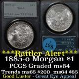 ***Rattler Highlight*** PCGS 1885-o Morgan Dollar $1 Graded ms64 by PCGS