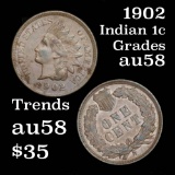 1902 Indian Cent 1c Grades Choice AU/BU Slider