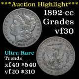 ***Auction Highlight*** 1892-cc Morgan Dollar $1 Grades vf++ (fc)