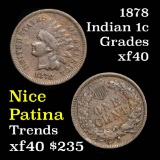 1878 Indian Cent 1c Grades xf (fc)