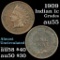 1909 Indian Cent 1c Grades Choice AU