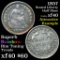 Rainbow rim toning 1857-p Seated Liberty Half Dime 1/2 10c Grades xf